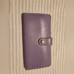 Portland Leather Goods Large Bifold Wallet Lavender